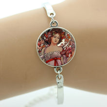 Load image into Gallery viewer, Art Nouveau Alphonse Mucha bracelets.