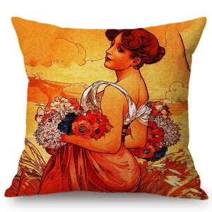 Absolutely Incredible Alphonse Mucha Pillow Covers