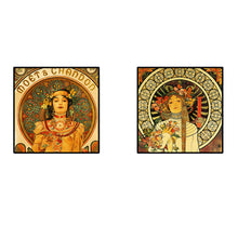 Load image into Gallery viewer, Framed or Un-Framed Canvas Art Nouveau Prints by Alphonse Mucha