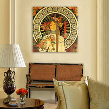 Load image into Gallery viewer, Framed or Un-Framed Canvas Art Nouveau Prints by Alphonse Mucha