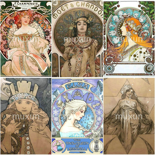 5D Diamond Embroidery For The Mucha Fan
