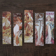 Load image into Gallery viewer, Variety of Art Nouveau images on bookmarks