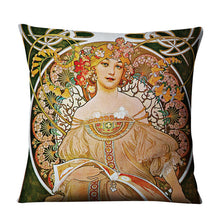 Load image into Gallery viewer, Charming Vintage Art Nouveau Mucha Pillow Covers