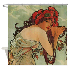 Load image into Gallery viewer, The Excellence of Elegance in an Art Nouveau Shower Curtain