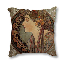 Load image into Gallery viewer, The Faces of Art Nouveau Pillow Covers