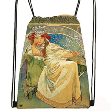 Load image into Gallery viewer, Absolutely Awesome Art Nouveau Drawstring Backpack Bag